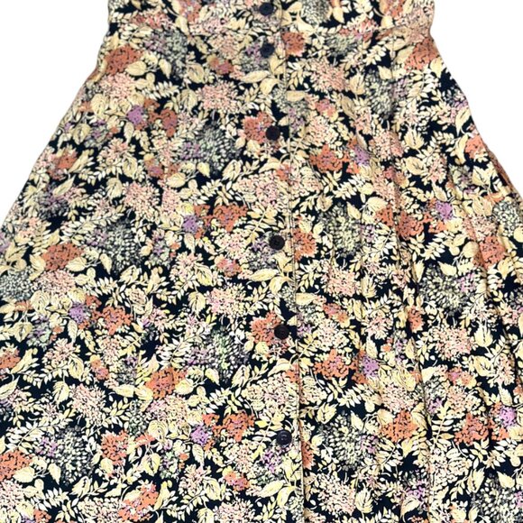 EVC Vintage Marnie West Floral A-line Midi Skirt Women's Small Made in USA - Picture 8 of 14